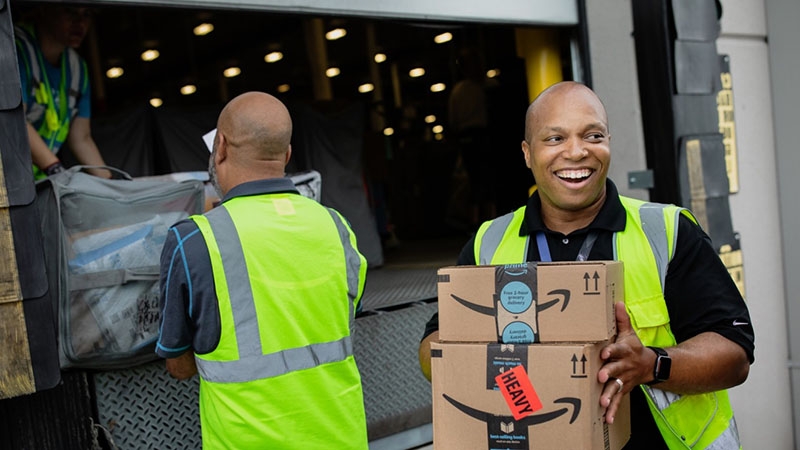 Amazon delivery workers