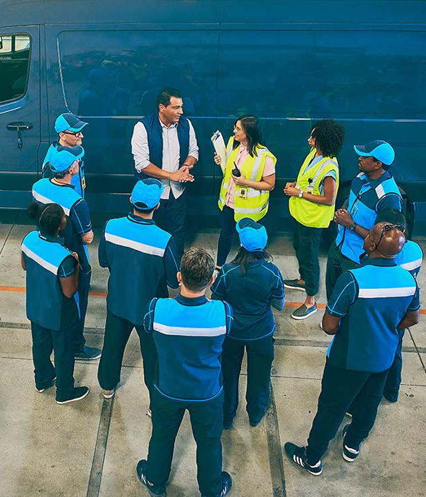 Workers at Amazon France Logistique