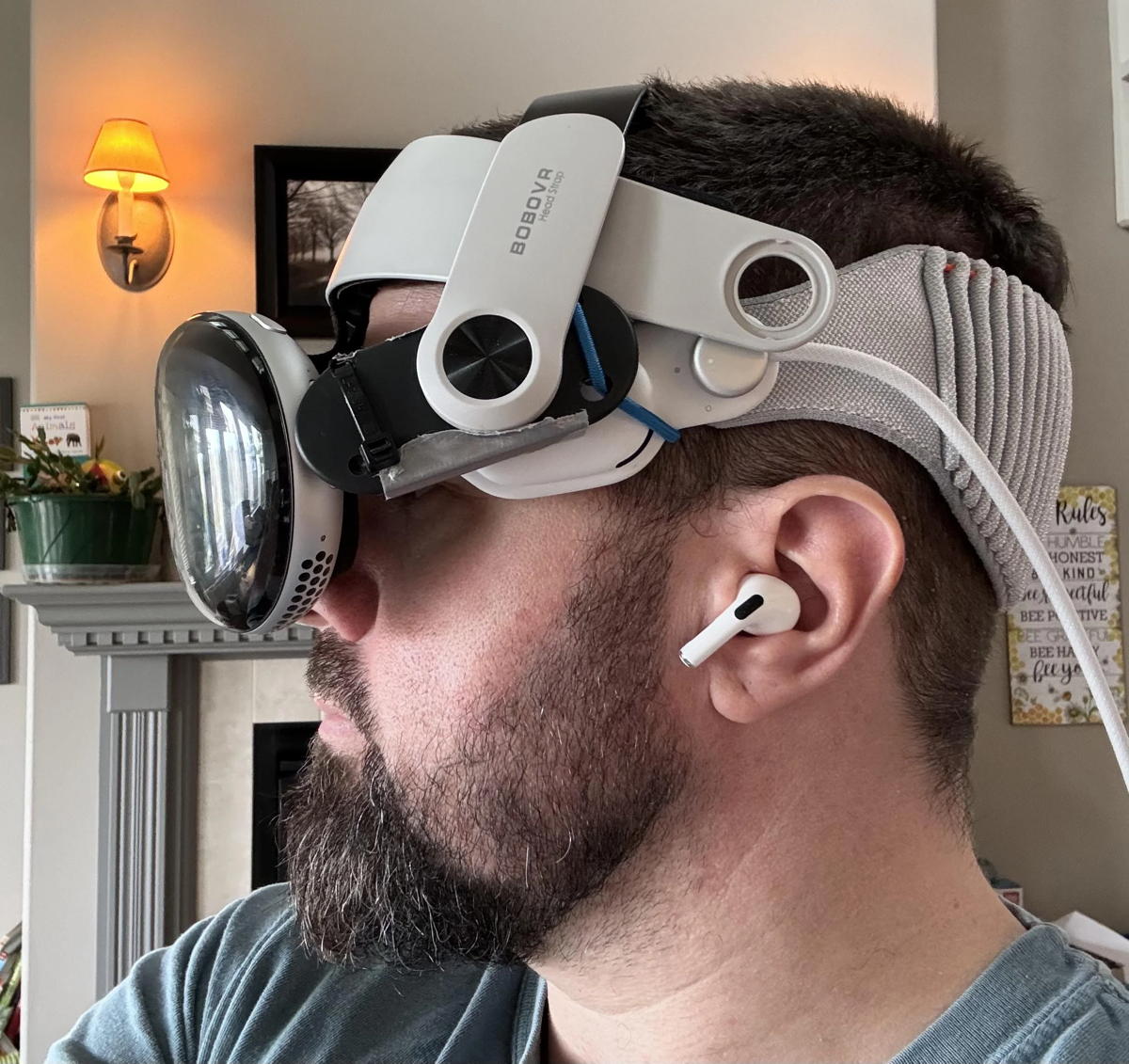 A BoboVR strap attached to Apple's Vision Pro. Image credit: Nightstorm_NoS/Reddit