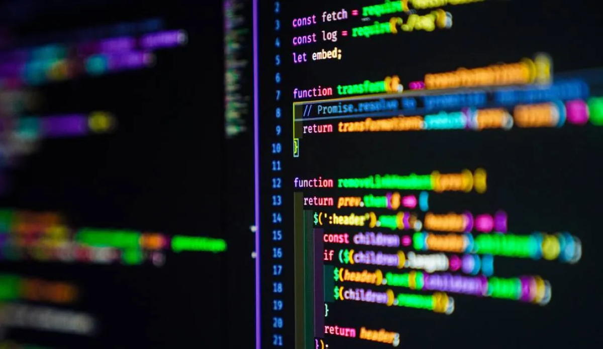 Code displayed on a screen. Coding, hacking, open source, development, security, Ukraine.