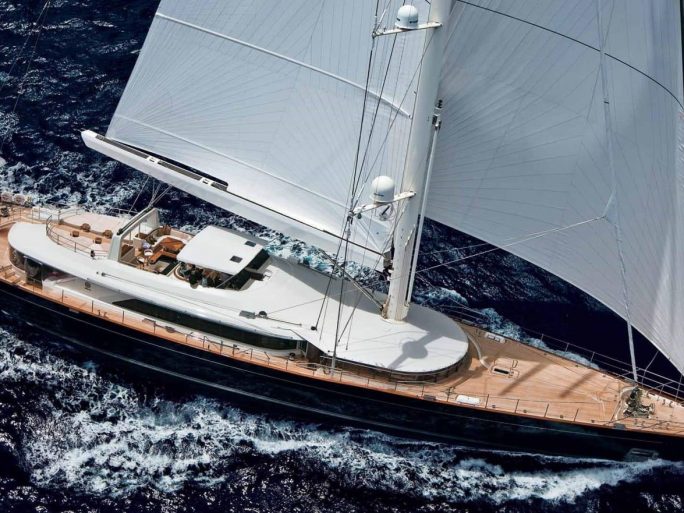 The yacht Bayesian. Image credit: Perini Navi. Mike Lynch