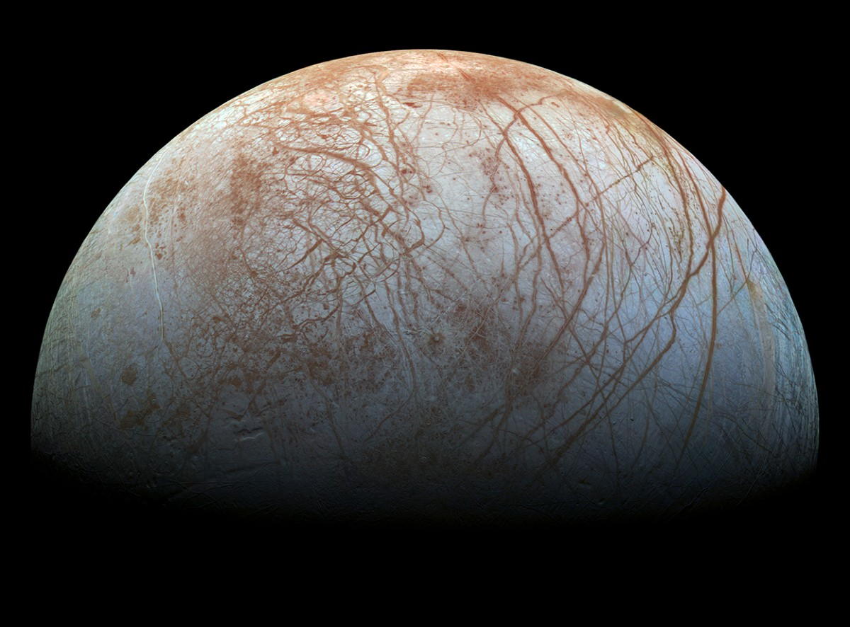 Jupiter's moon Europa. Image credit NASA/JPL-Caltech/SETI Institute